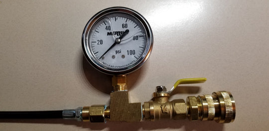 LOOP FILL TOOL PRESSURE GAUGE WITH NEEDLE FOR PETE PORT GARDEN HOSE Loop Gooser
